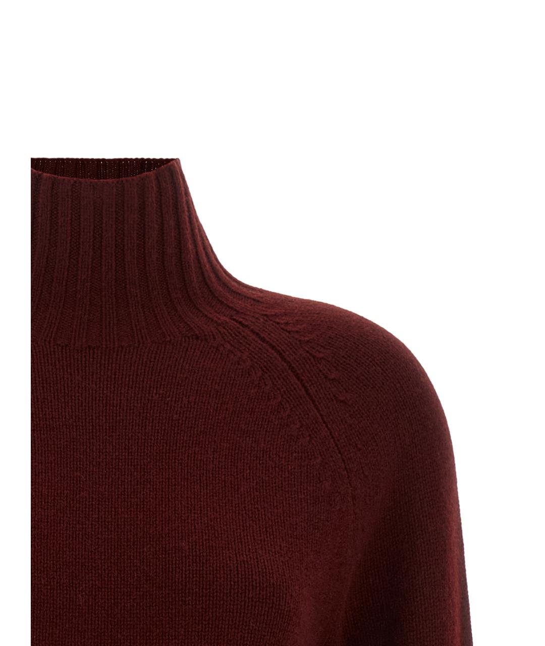 'S MAX MARA Бордовый шерстяной джемпер / свитер, фото 3