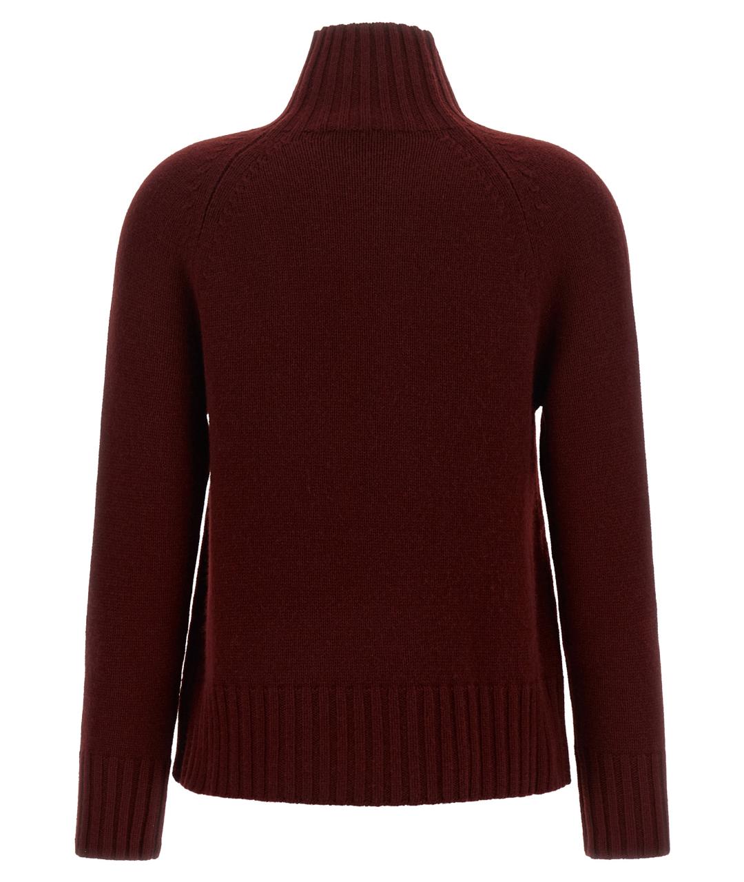 'S MAX MARA Бордовый шерстяной джемпер / свитер, фото 2