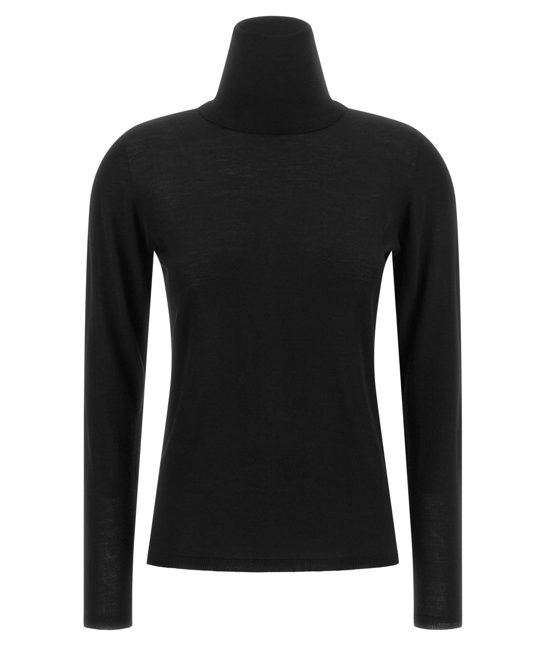 MAX MARA Черная шерстяная водолазка, фото 1