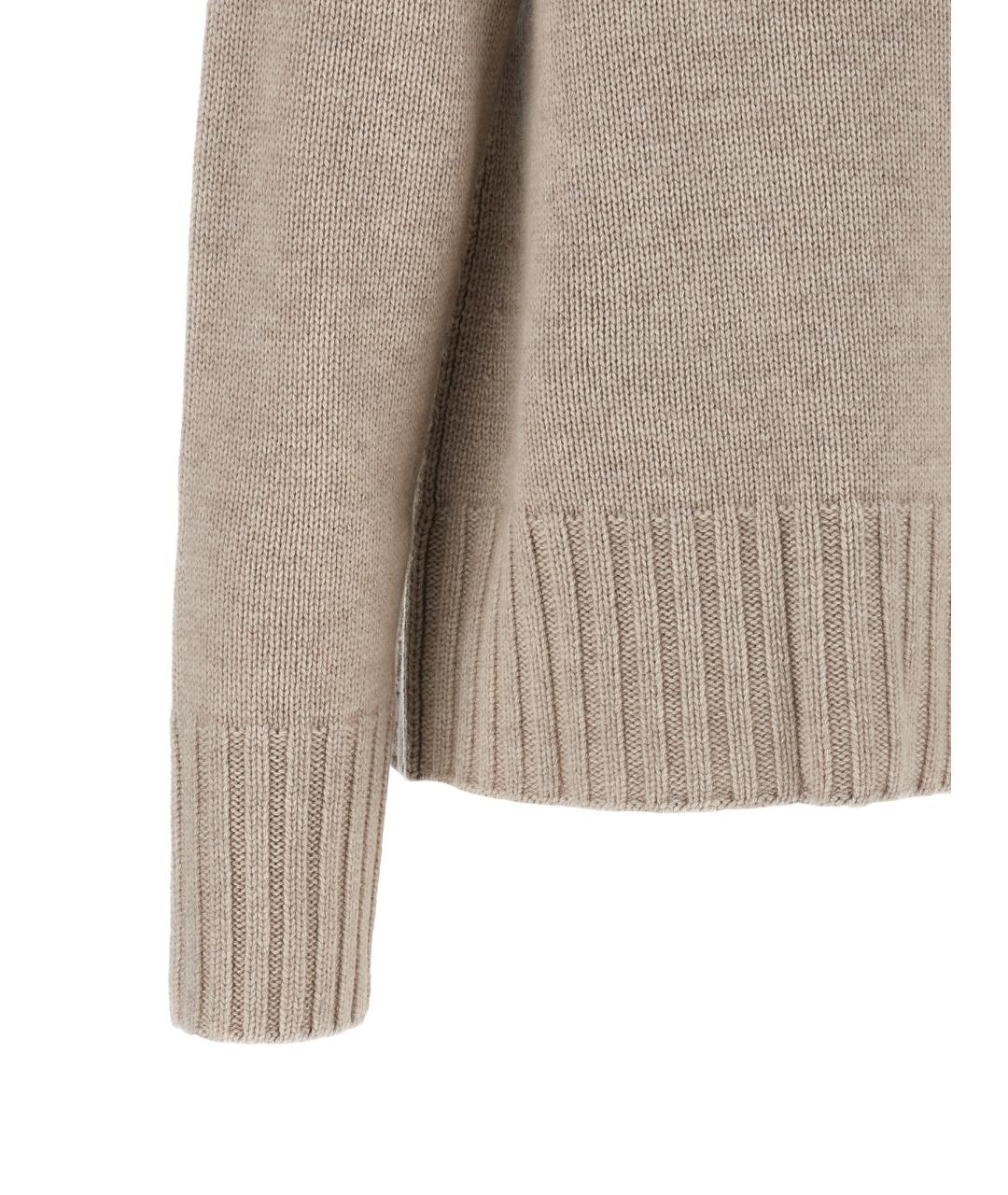 'S MAX MARA Бежевый шерстяной джемпер / свитер, фото 4