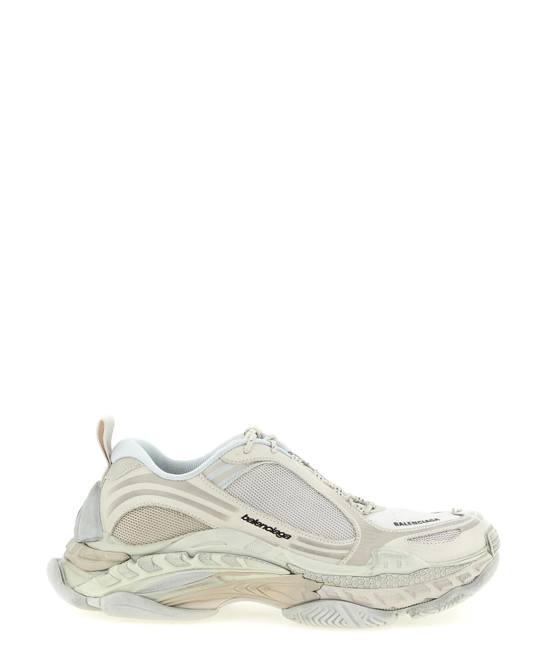 BALENCIAGA Белые текстильные низкие кроссовки / кеды, фото 1