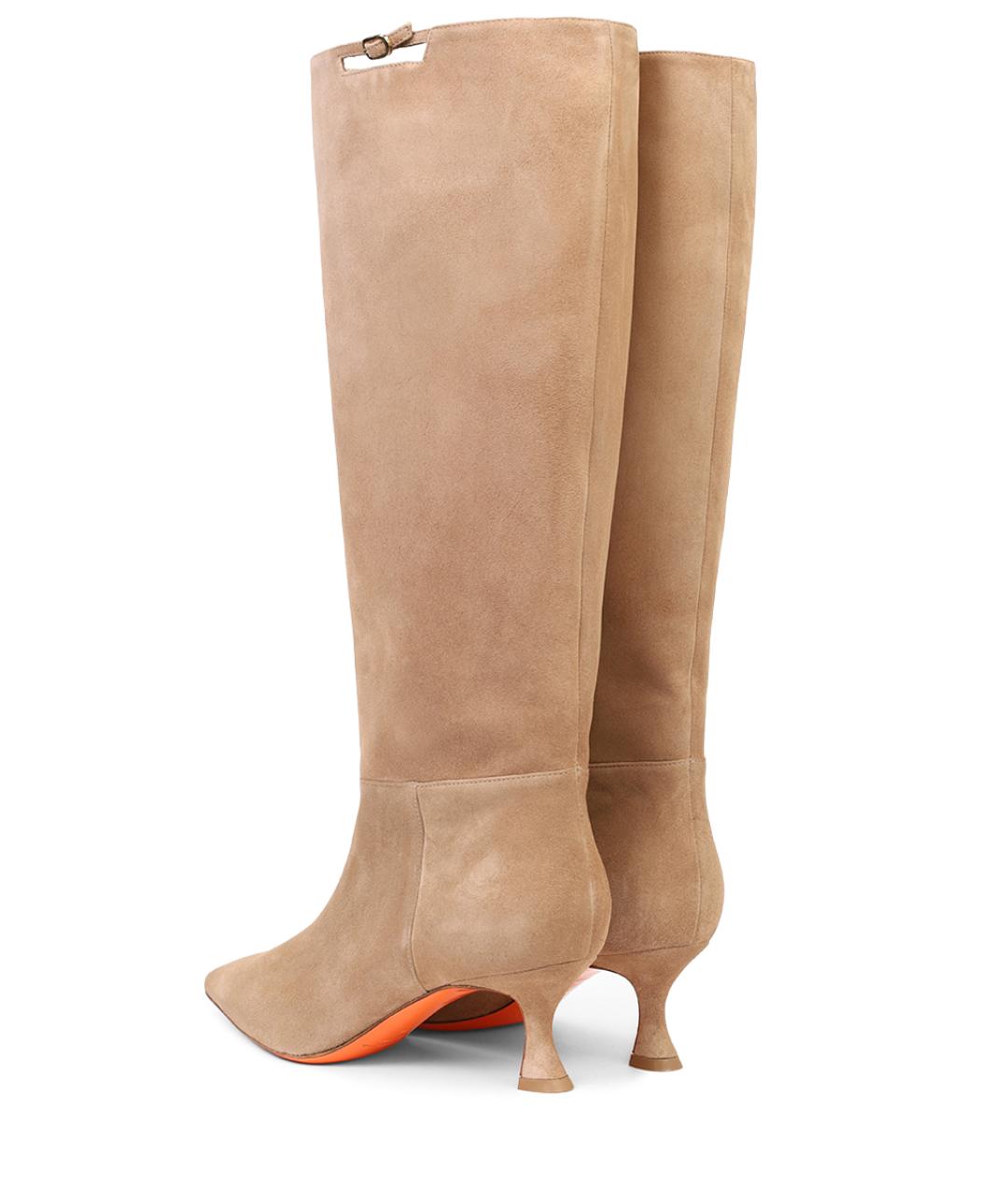 SANTONI Бежевые сапоги, фото 4