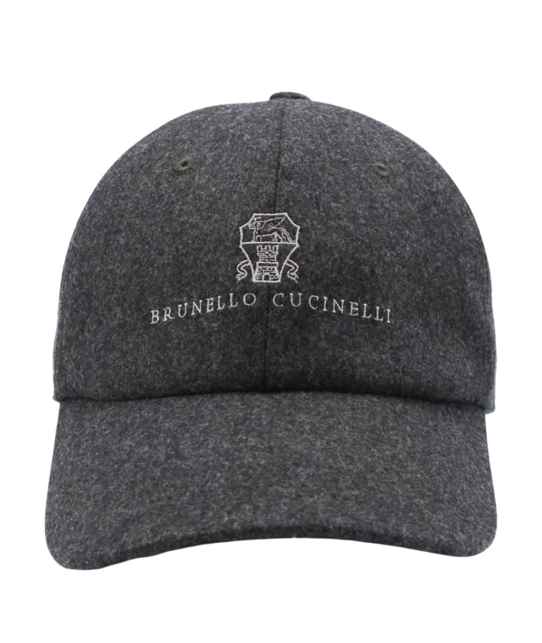 BRUNELLO CUCINELLI Коричневая шерстяная кепка/бейсболка, фото 1