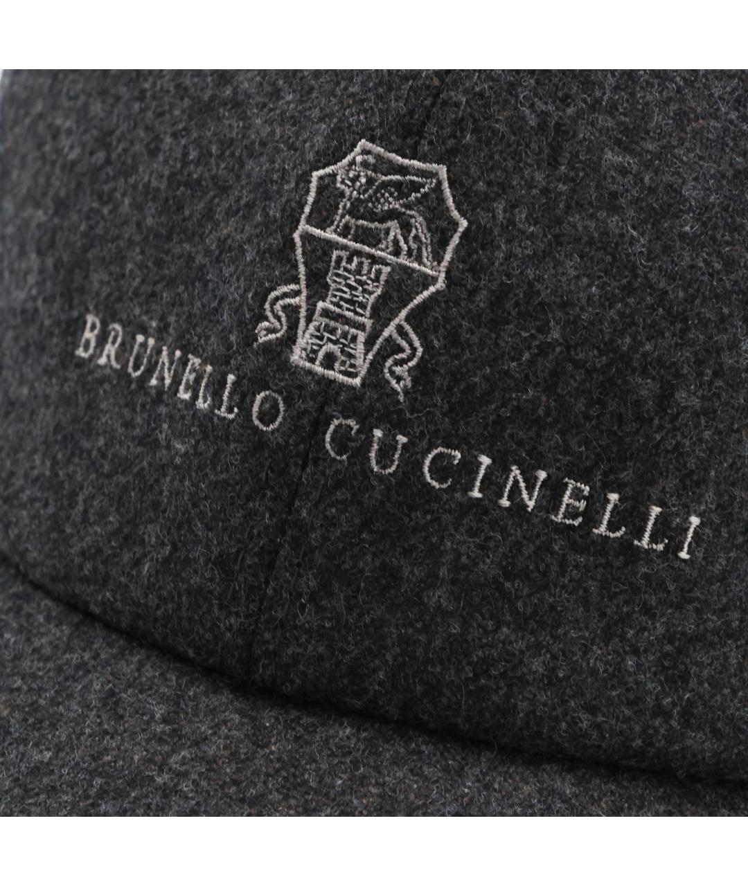 BRUNELLO CUCINELLI Коричневая шерстяная кепка/бейсболка, фото 3