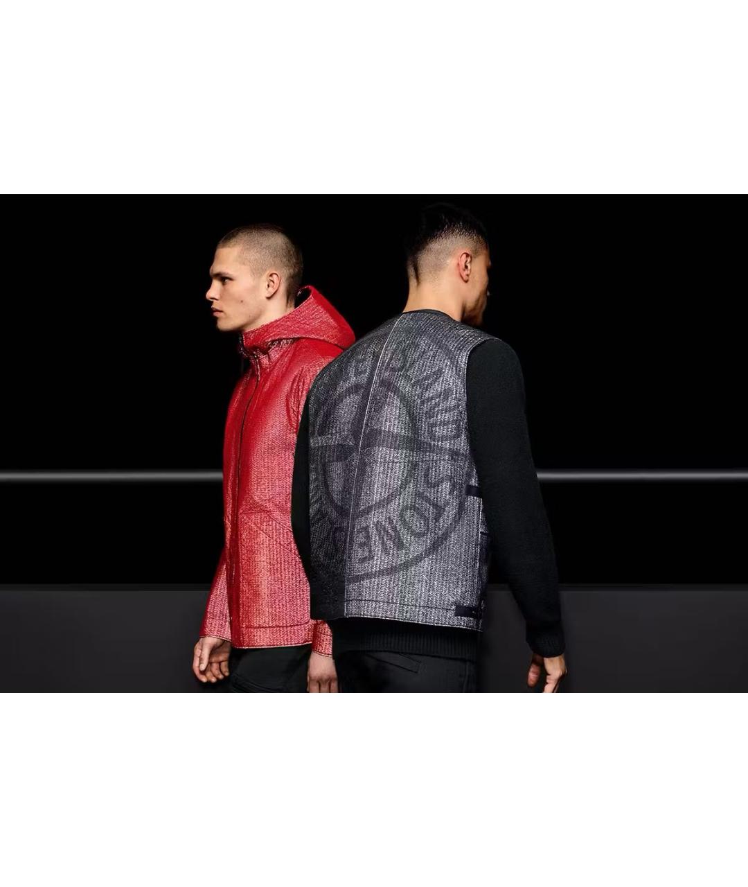 STONE ISLAND Антрацитовый шерстяной жилет, фото 5