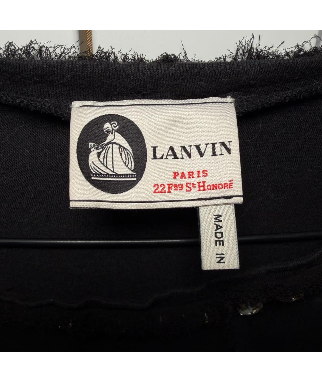 LANVIN Черная шелковая блузы, фото 3