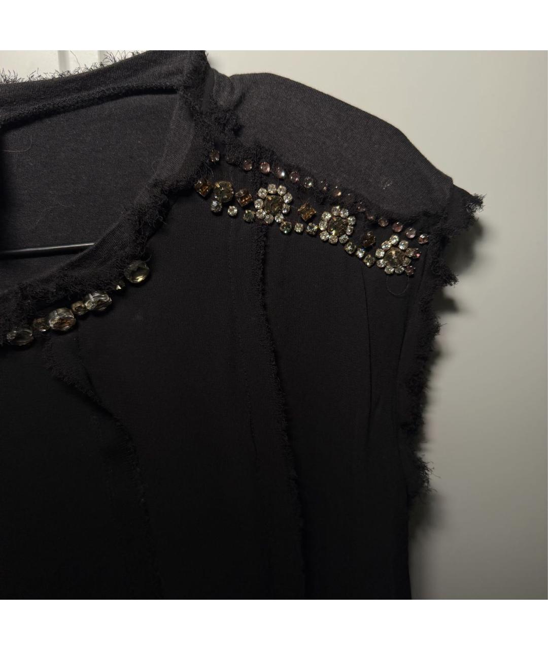 LANVIN Черная шелковая блузы, фото 2