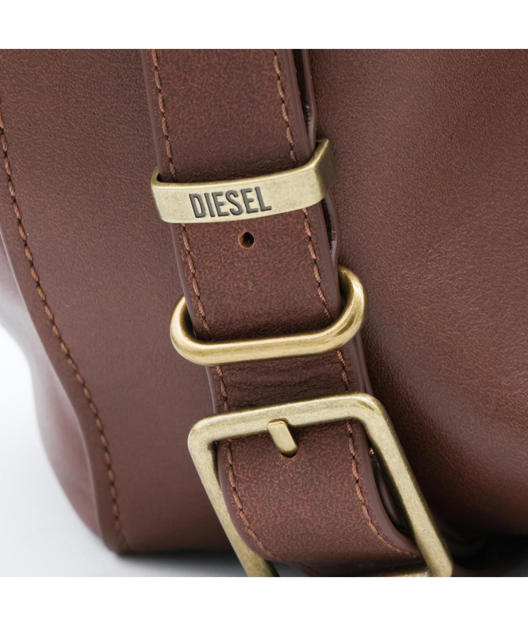 DIESEL Коричневая кожаная сумка через плечо, фото 4