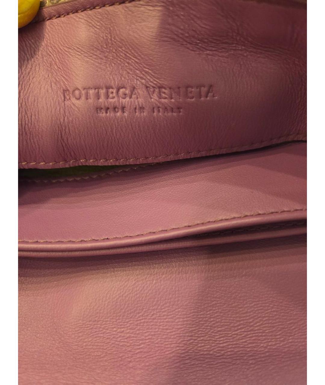 BOTTEGA VENETA Розовая бархатная сумка через плечо, фото 5