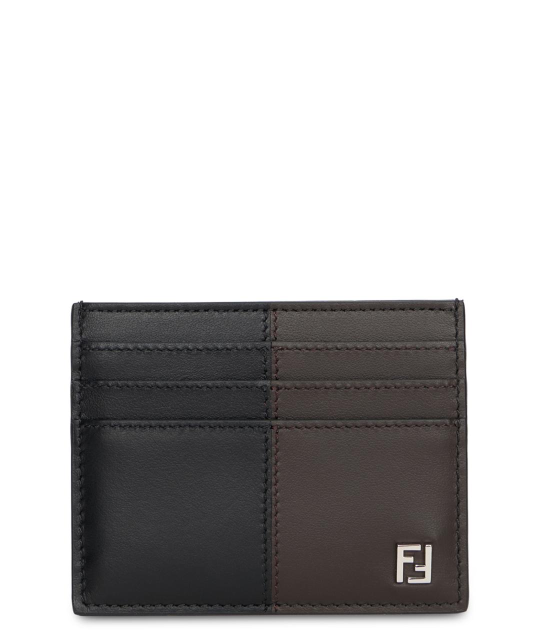 FENDI Черный кожаный кардхолдер, фото 1