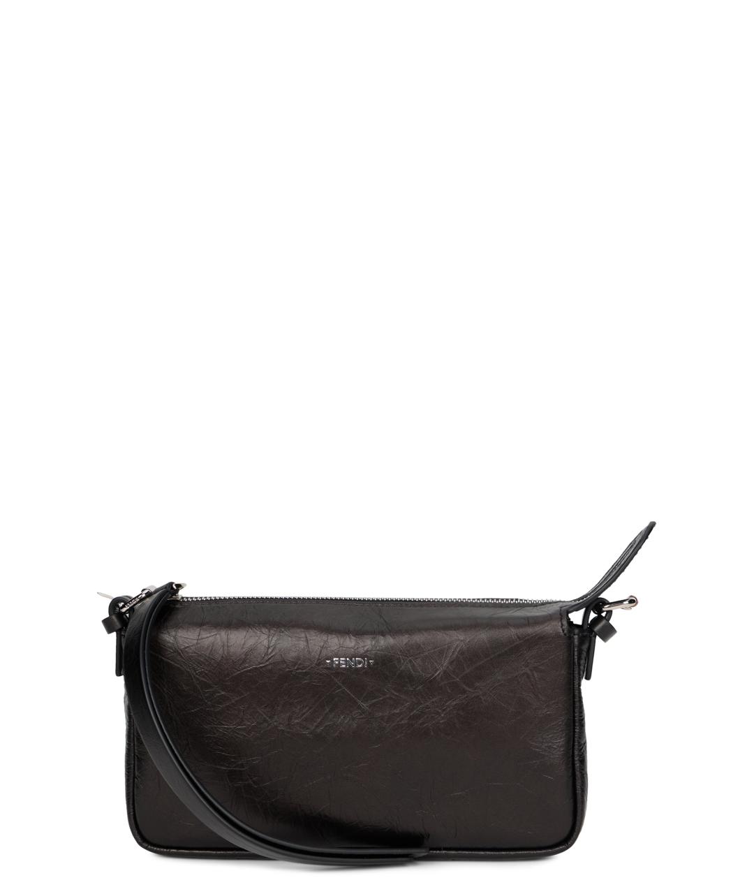 FENDI Коричневая кожаная сумка через плечо, фото 1