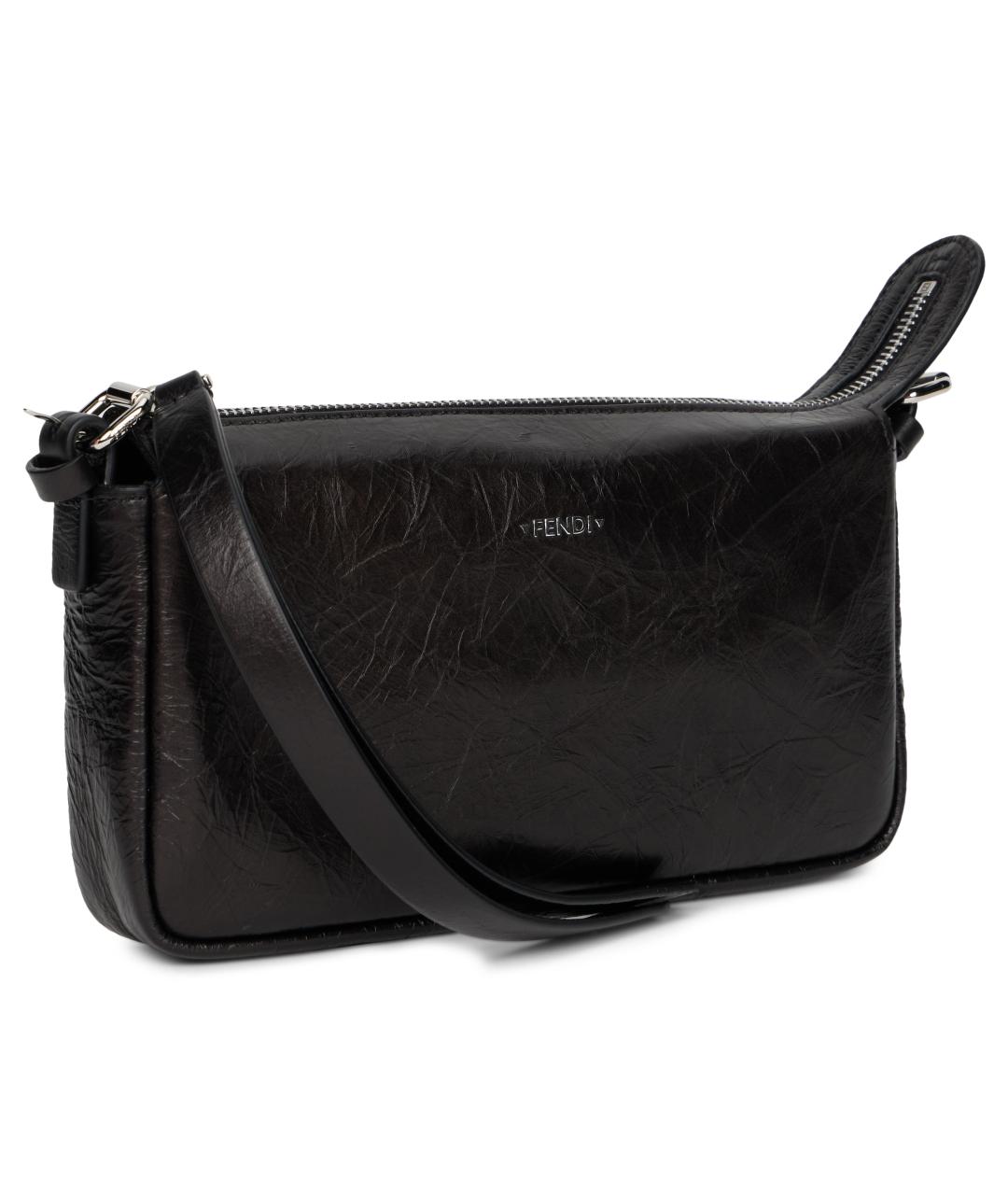 FENDI Коричневая кожаная сумка через плечо, фото 2
