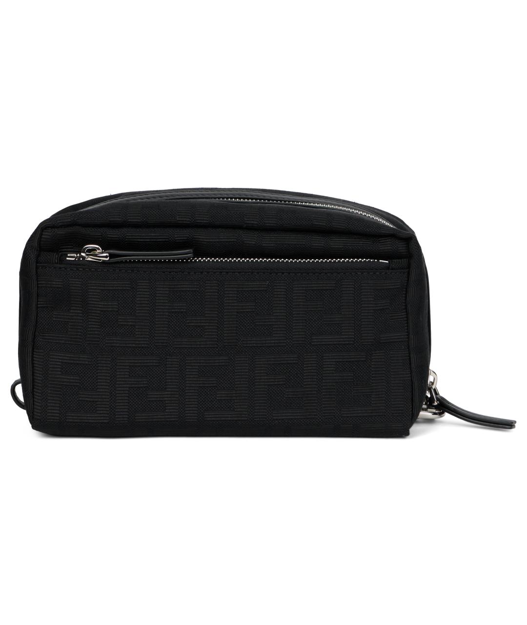 FENDI Черная тканевая косметичка, фото 2