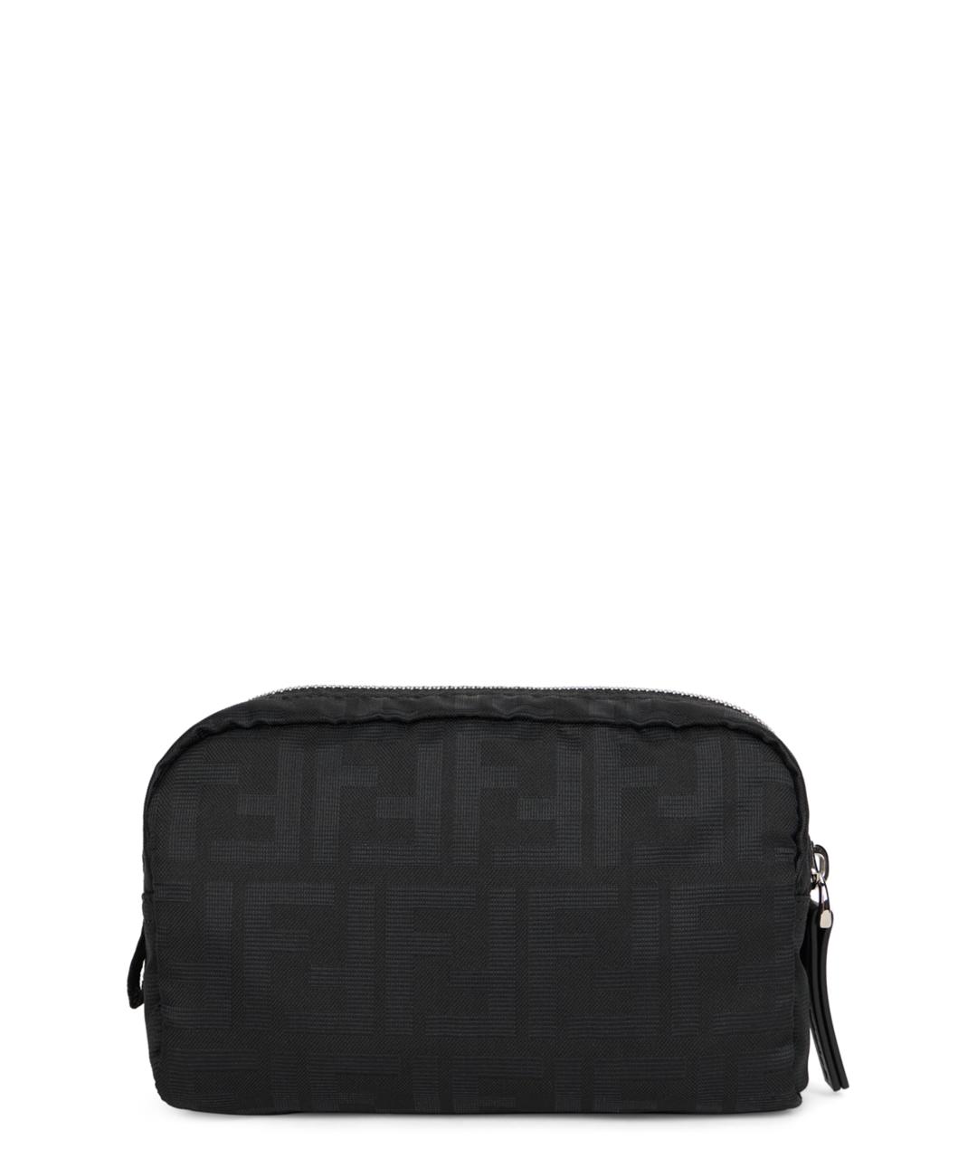 FENDI Черная тканевая косметичка, фото 1