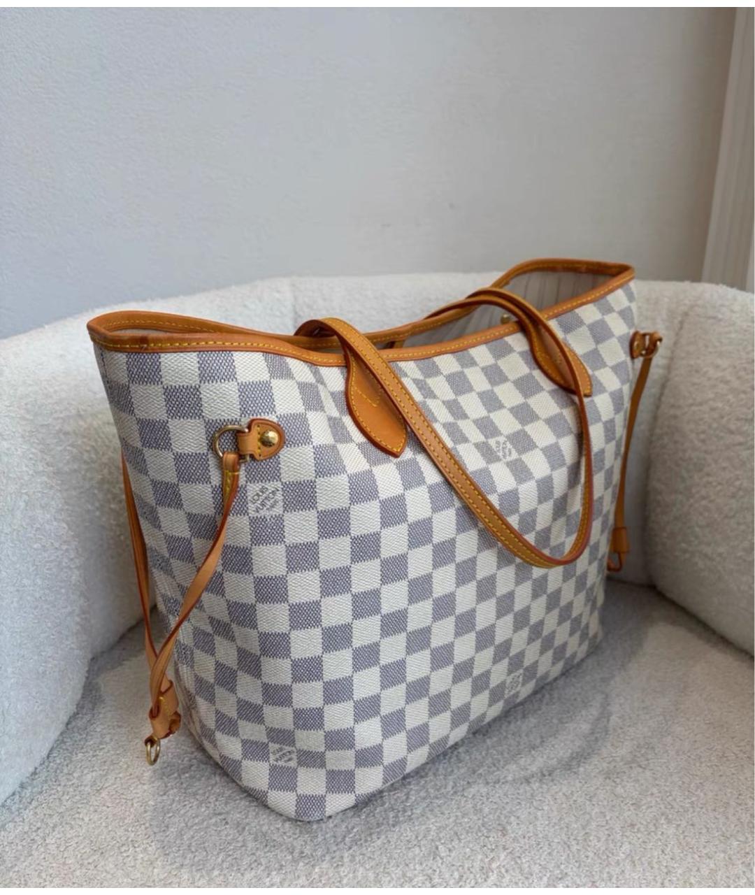 LOUIS VUITTON Голубая сумка тоут, фото 3