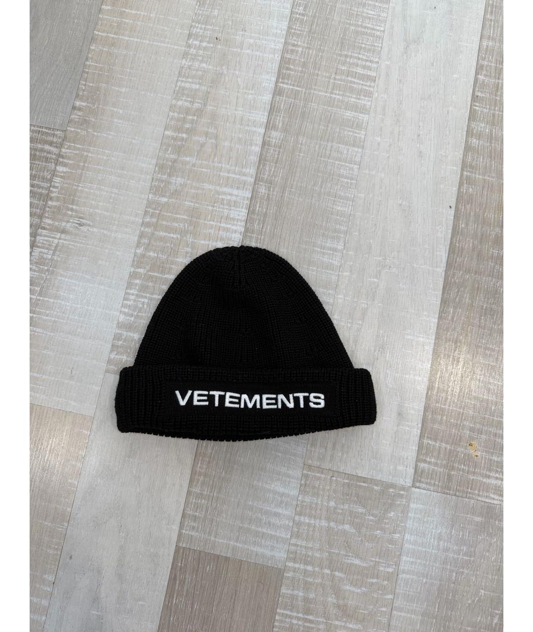 VETEMENTS Черная шерстяная шапка, фото 6