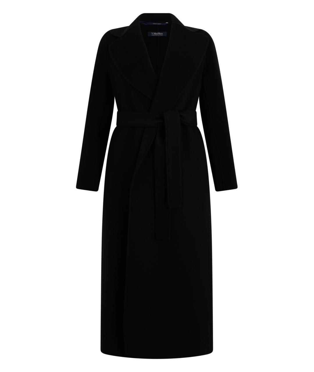 'S MAX MARA Черное шерстяное пальто, фото 1