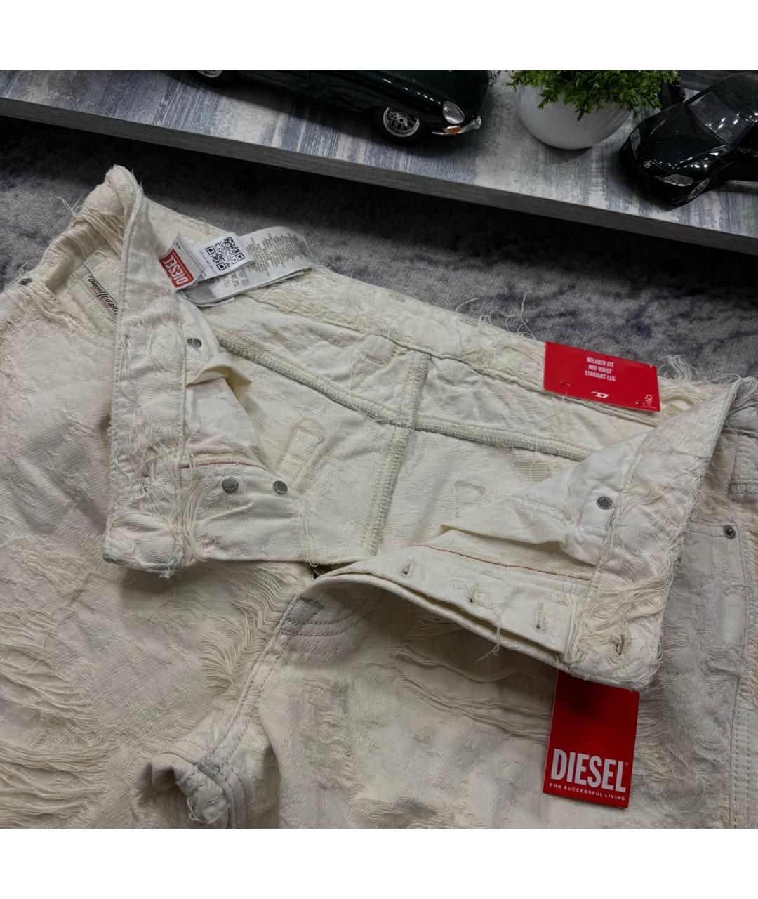 DIESEL Белые хлопковые джинсы, фото 8