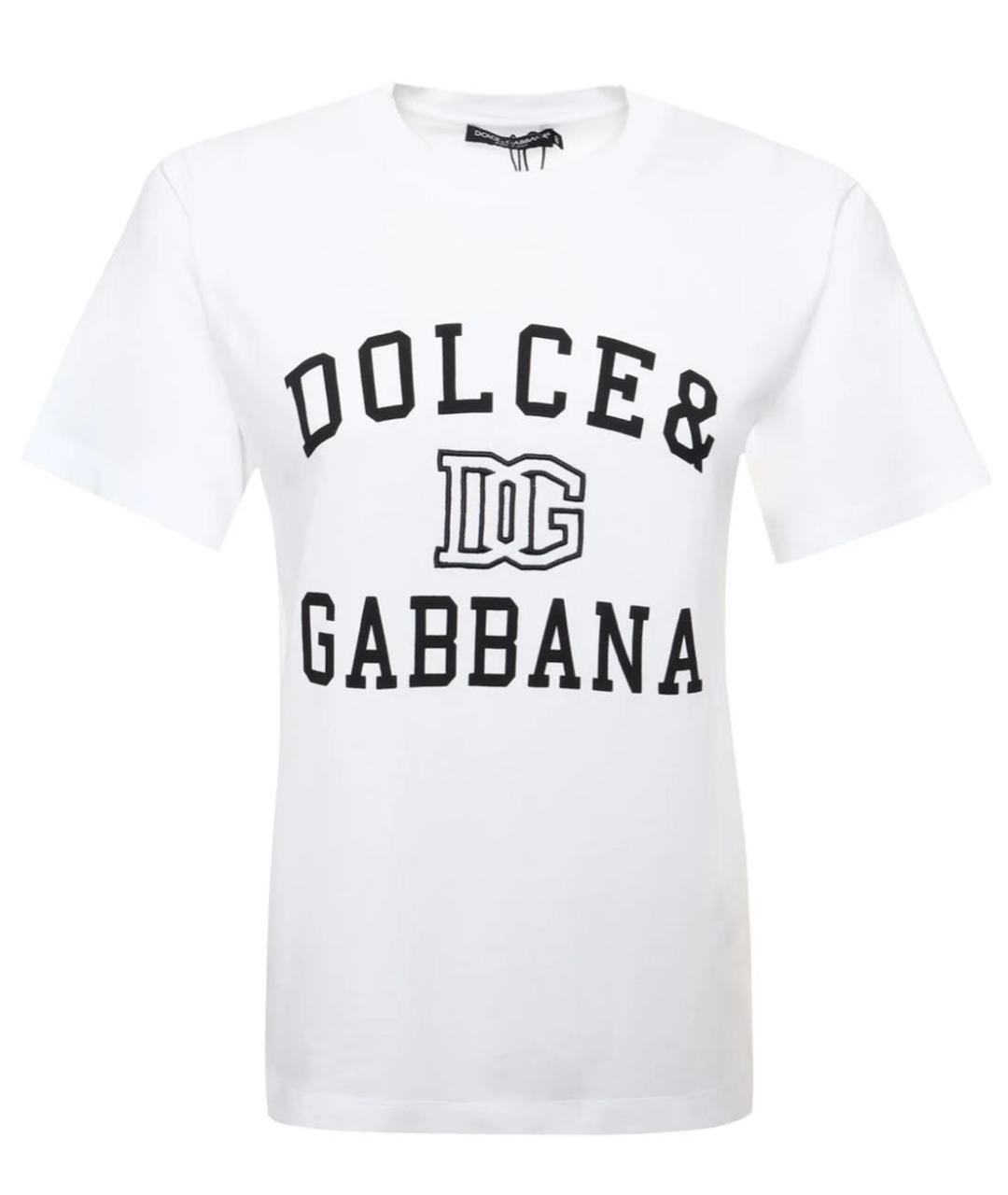 DOLCE&GABBANA Белая хлопковая футболка, фото 1
