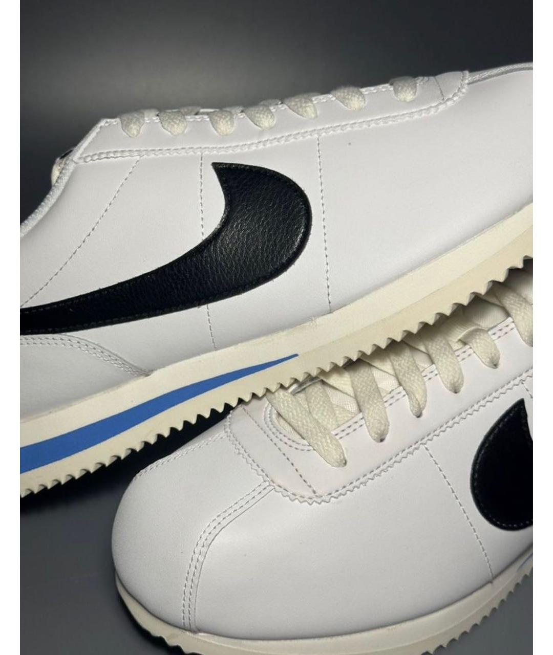 NIKE Белые кожаные низкие кроссовки / кеды, фото 6