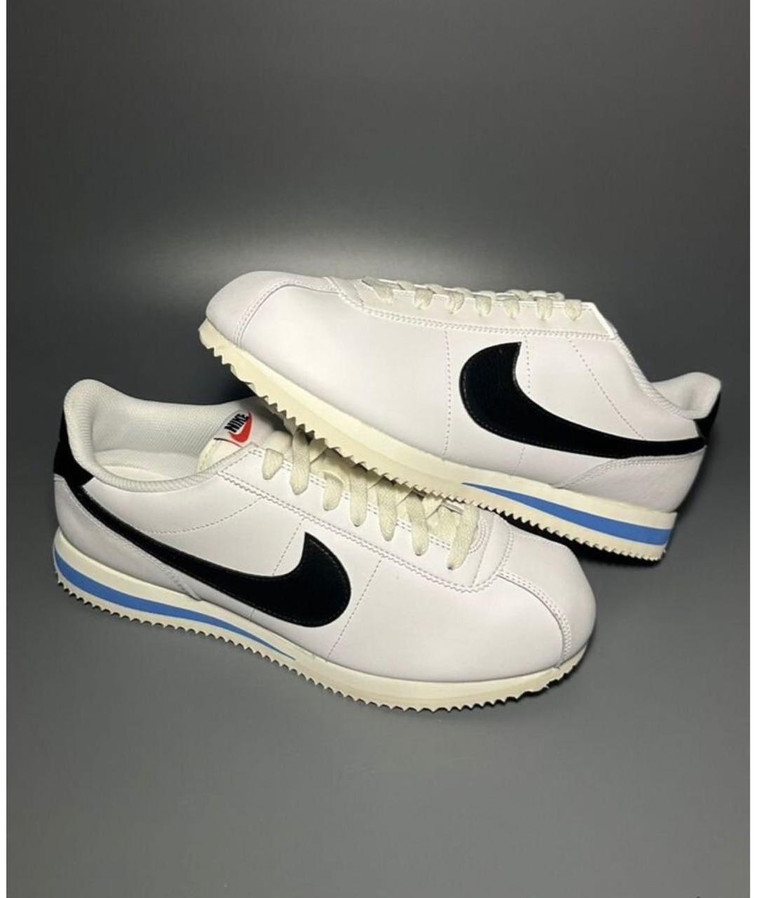 NIKE Белые кожаные низкие кроссовки / кеды, фото 5