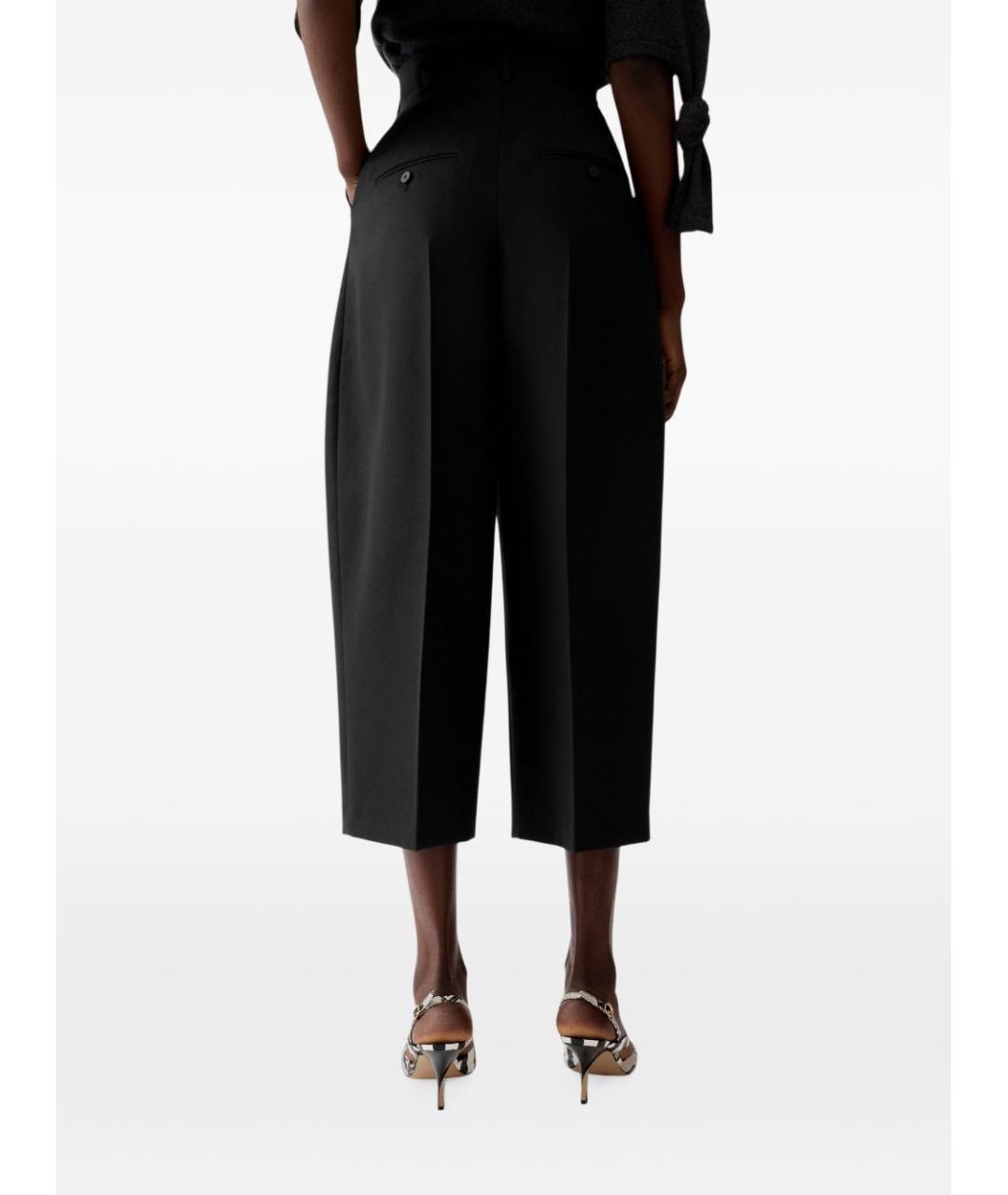 JACQUEMUS Черные шерстяные прямые брюки, фото 2