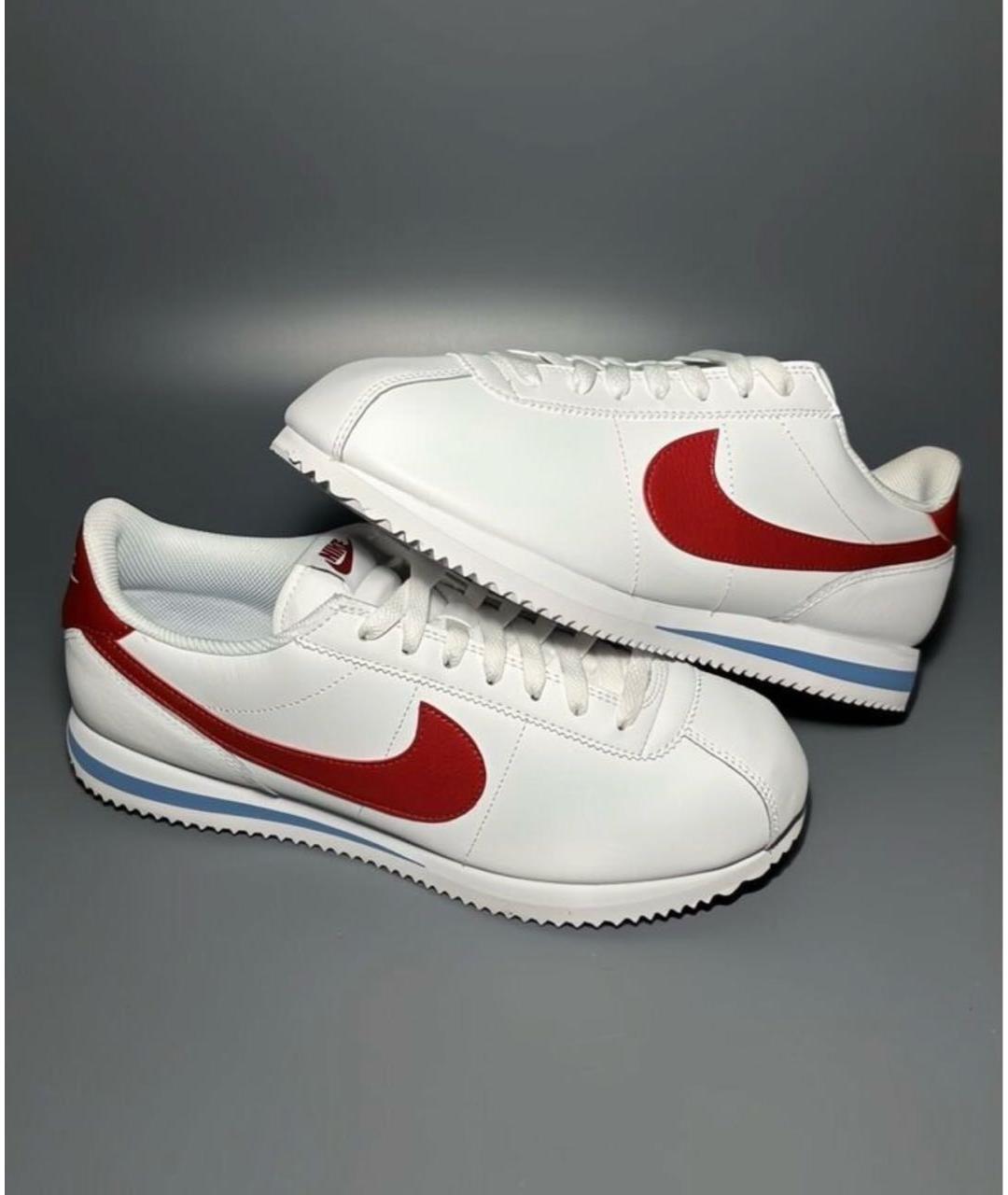 NIKE Белые кожаные низкие кроссовки / кеды, фото 5