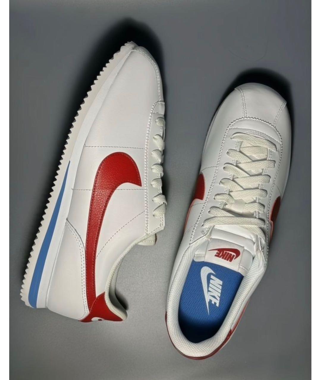 NIKE Белые кожаные низкие кроссовки / кеды, фото 7