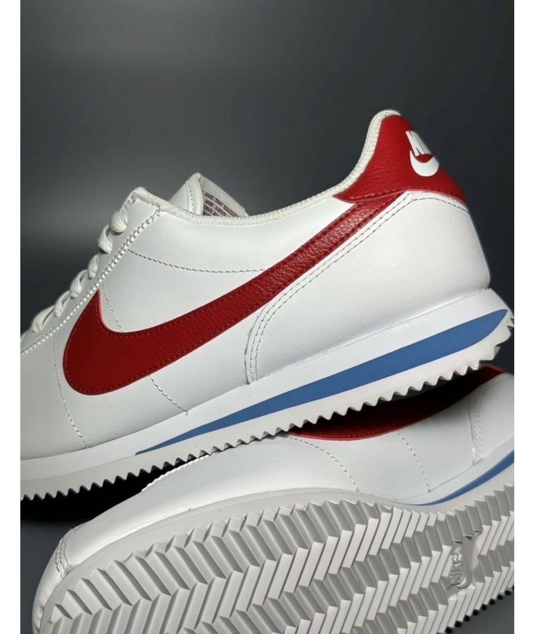 NIKE Белые кожаные низкие кроссовки / кеды, фото 6