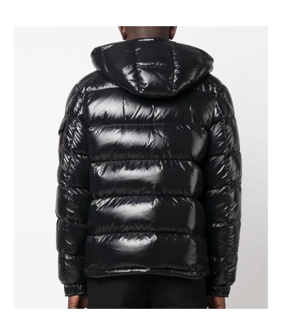 MONCLER Черная нейлоновая куртка, фото 2