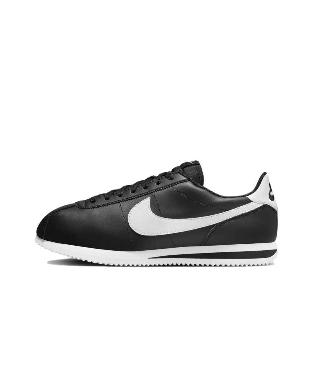 NIKE Черные кожаные низкие кроссовки / кеды, фото 9