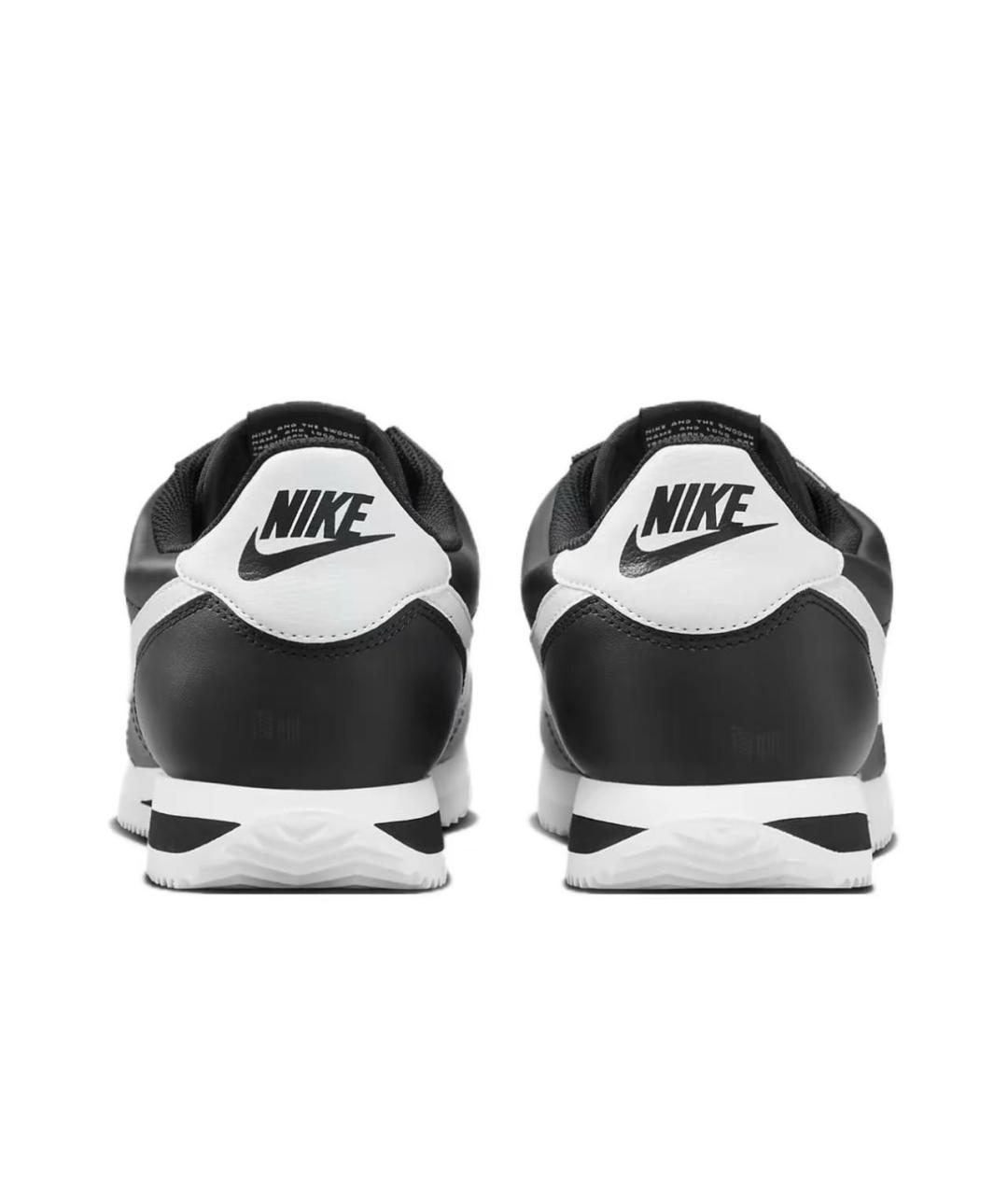 NIKE Черные кожаные низкие кроссовки / кеды, фото 4