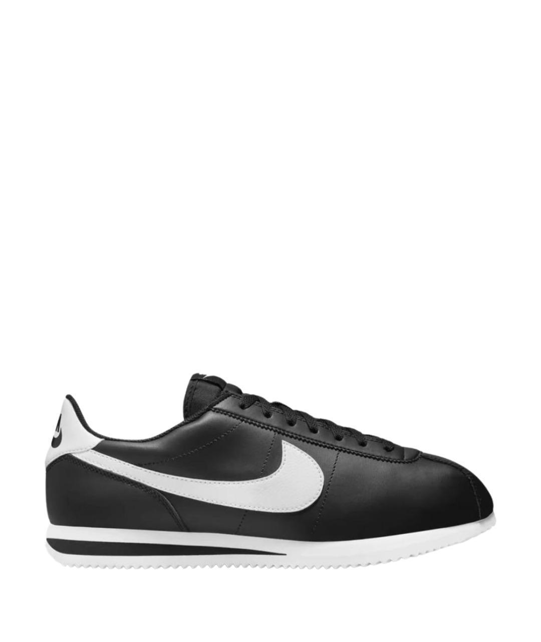 NIKE Черные кожаные низкие кроссовки / кеды, фото 1