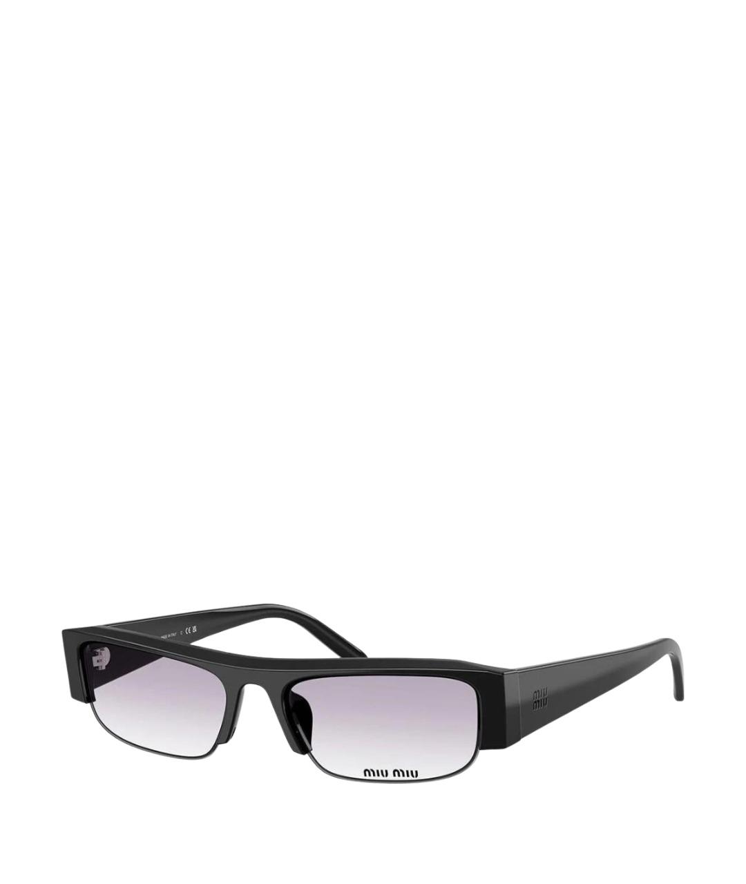 MIU MIU Черные пластиковые солнцезащитные очки, фото 1