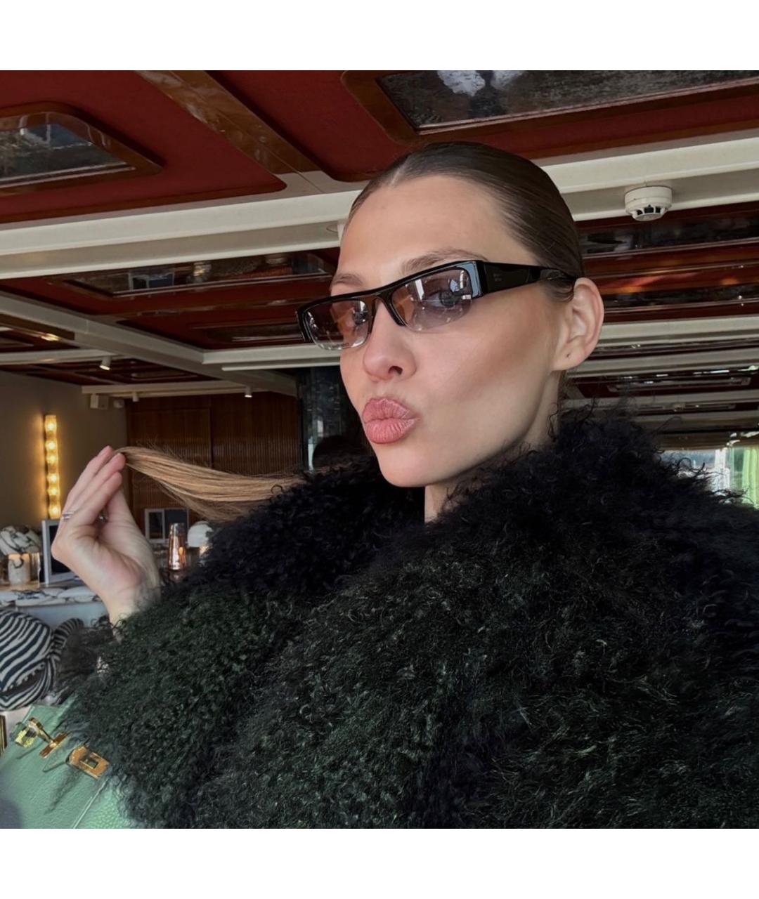 MIU MIU Черные пластиковые солнцезащитные очки, фото 5