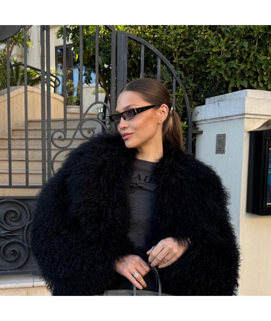MIU MIU Черные пластиковые солнцезащитные очки, фото 6