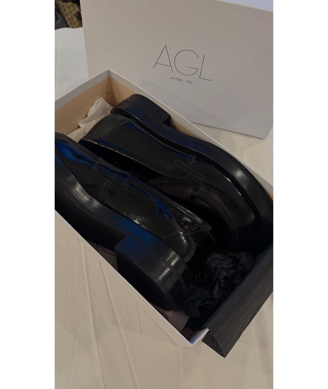 AGL Черные кожаные ботинки, фото 7