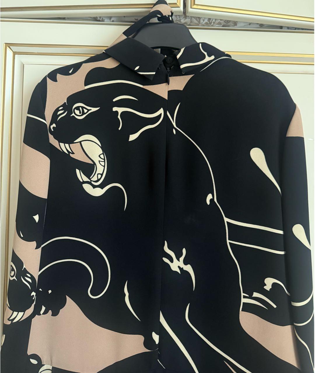 VALENTINO Черное шелковое повседневное платье, фото 4