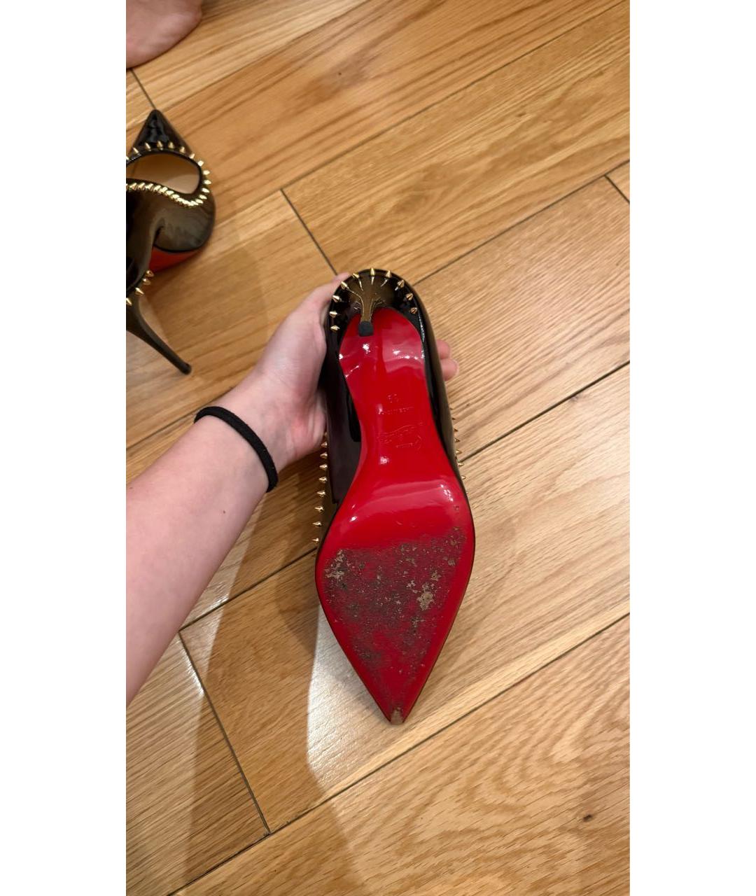 CHRISTIAN LOUBOUTIN Черные туфли из лакированной кожи, фото 5