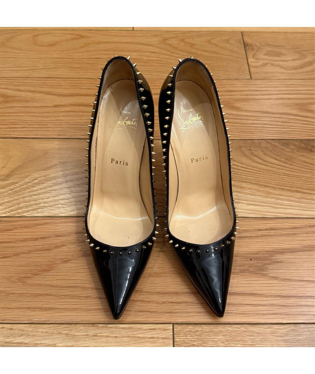 CHRISTIAN LOUBOUTIN Черные туфли из лакированной кожи, фото 2
