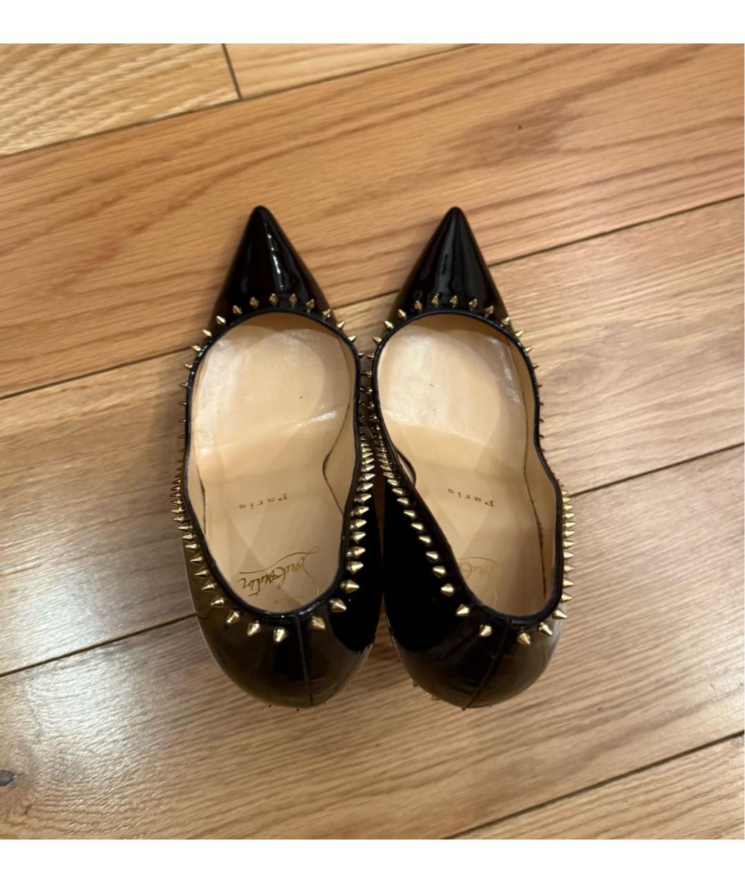 CHRISTIAN LOUBOUTIN Черные туфли из лакированной кожи, фото 3