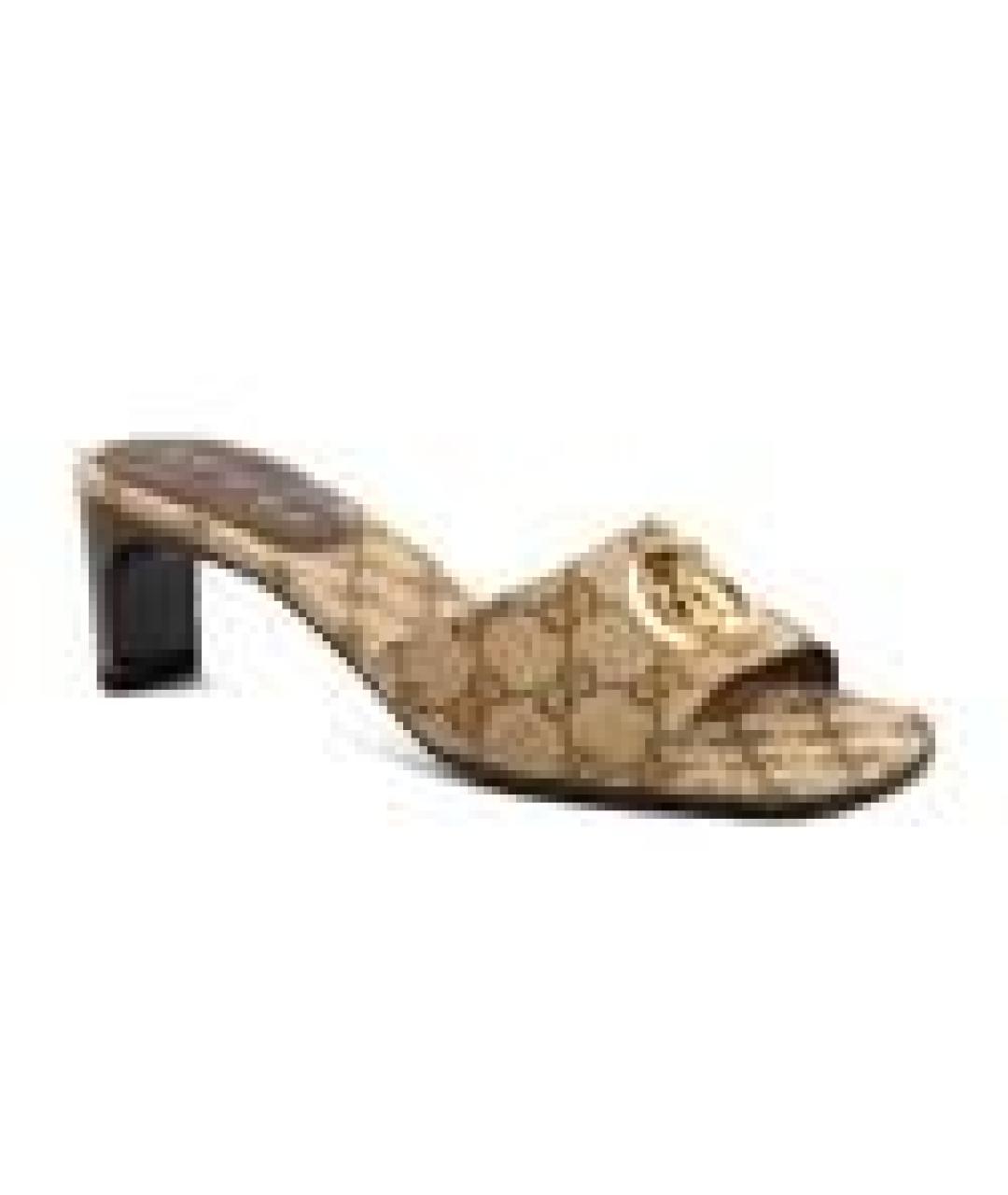 GUCCI Бежевые мюли, фото 4