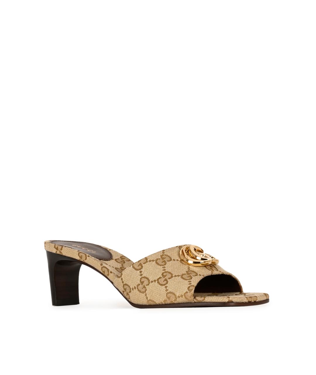 GUCCI Бежевые мюли, фото 2