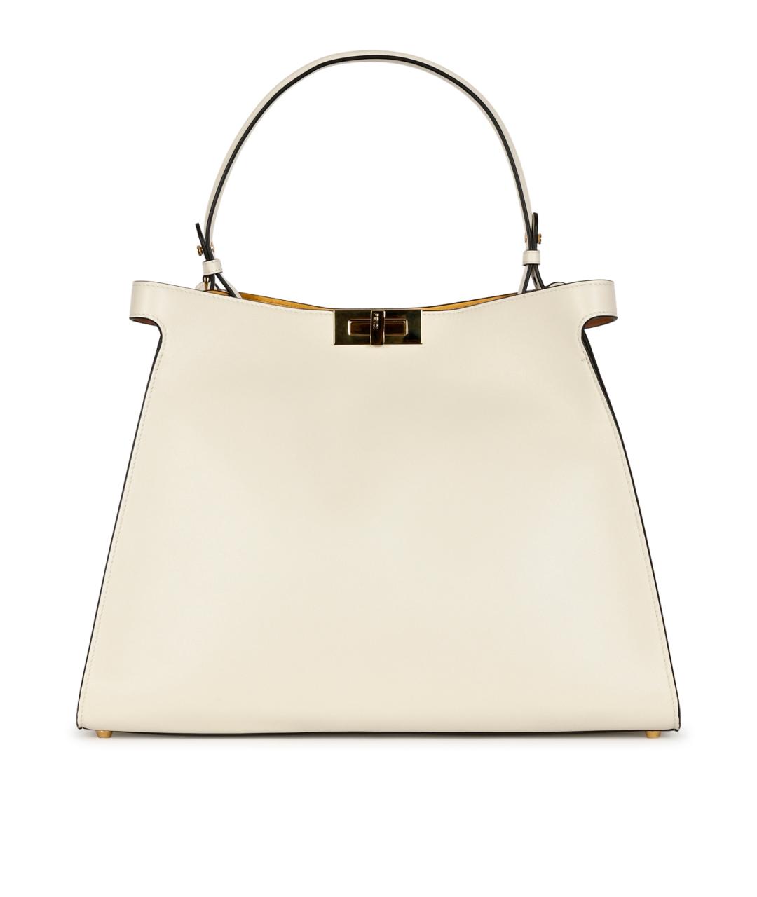 FENDI Бежевая кожаная сумка тоут, фото 1