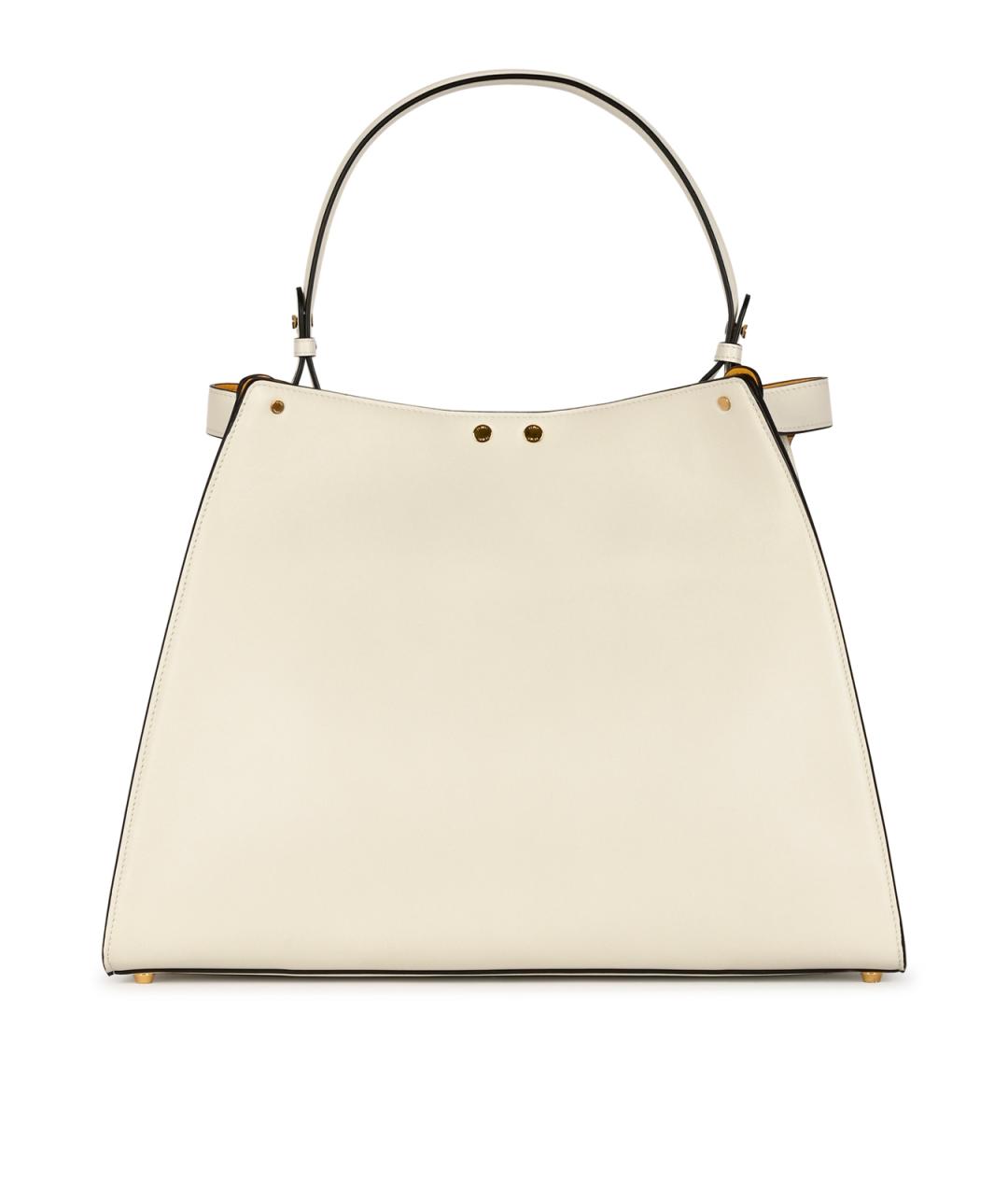 FENDI Бежевая кожаная сумка тоут, фото 3