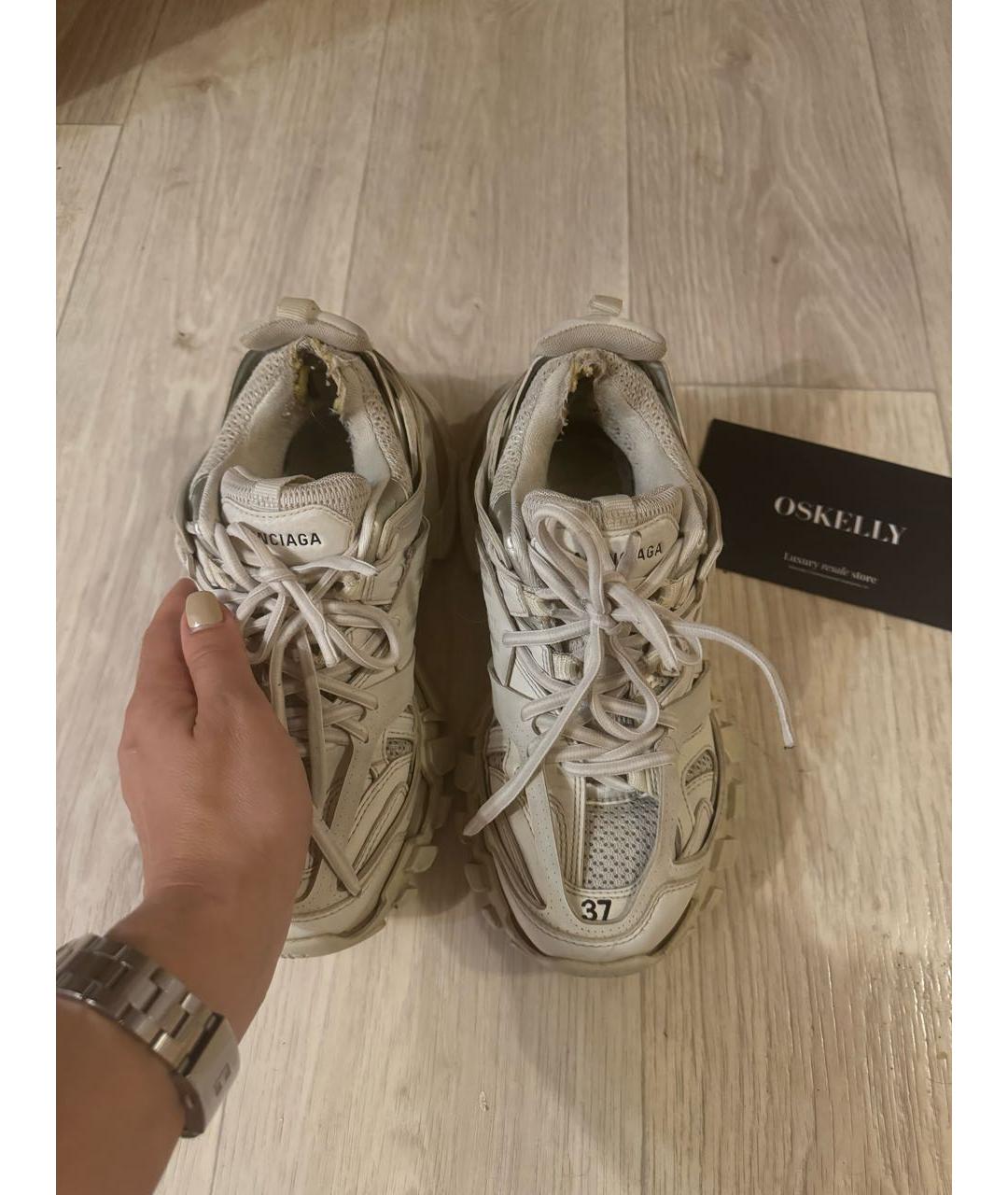 BALENCIAGA Белые текстильные кроссовки, фото 8