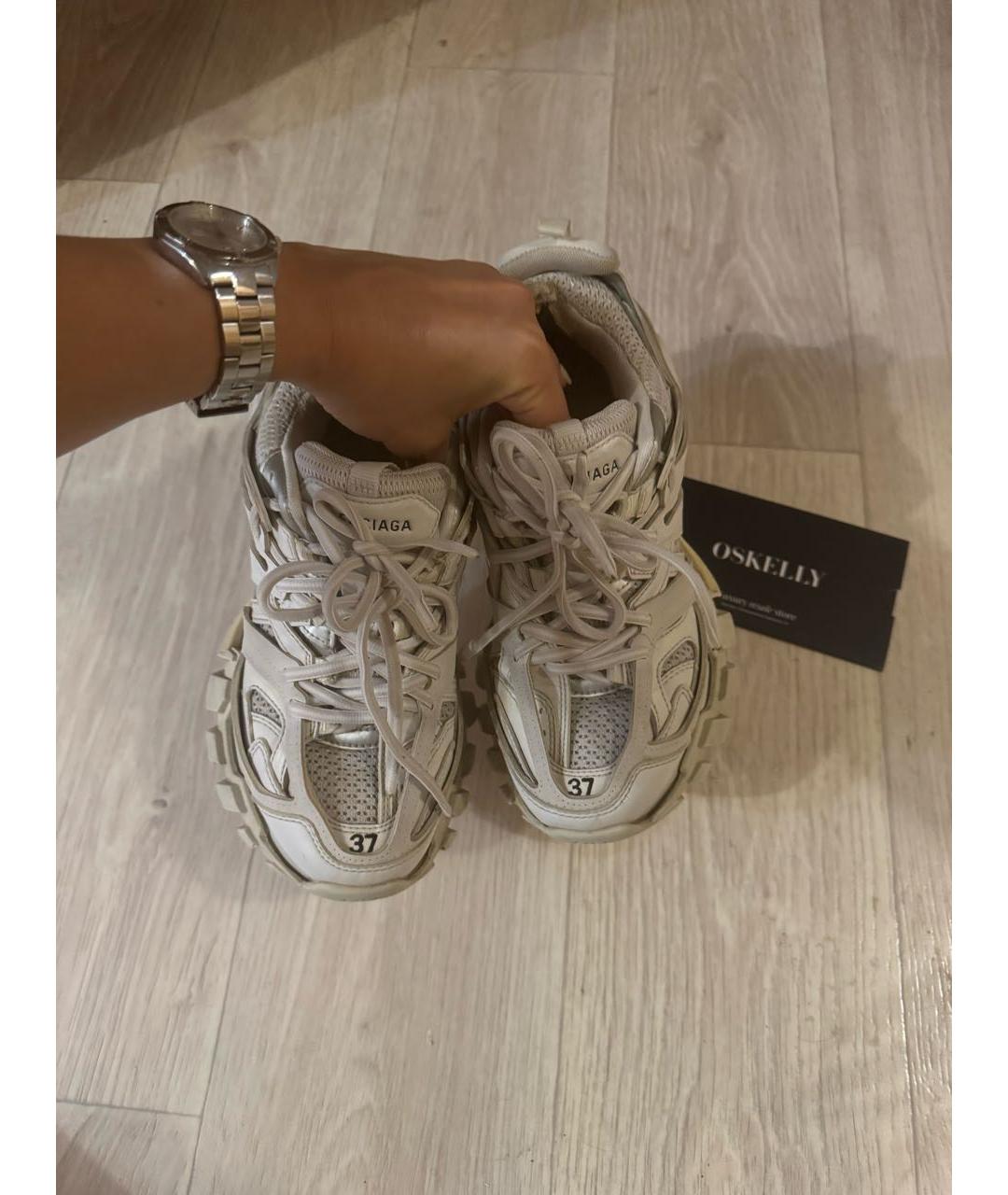 BALENCIAGA Белые текстильные кроссовки, фото 3