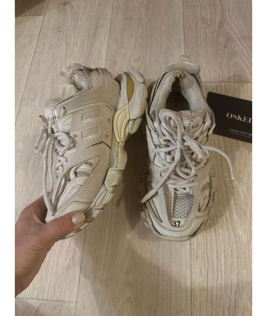 BALENCIAGA Белые текстильные кроссовки, фото 6
