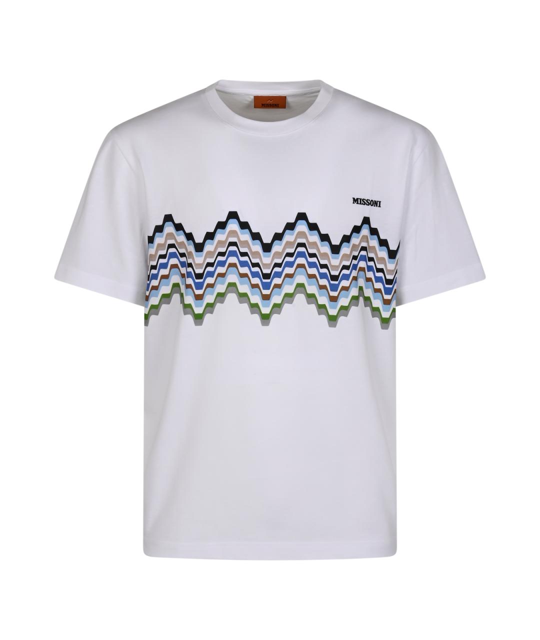 MISSONI Белая хлопковая футболка, фото 1