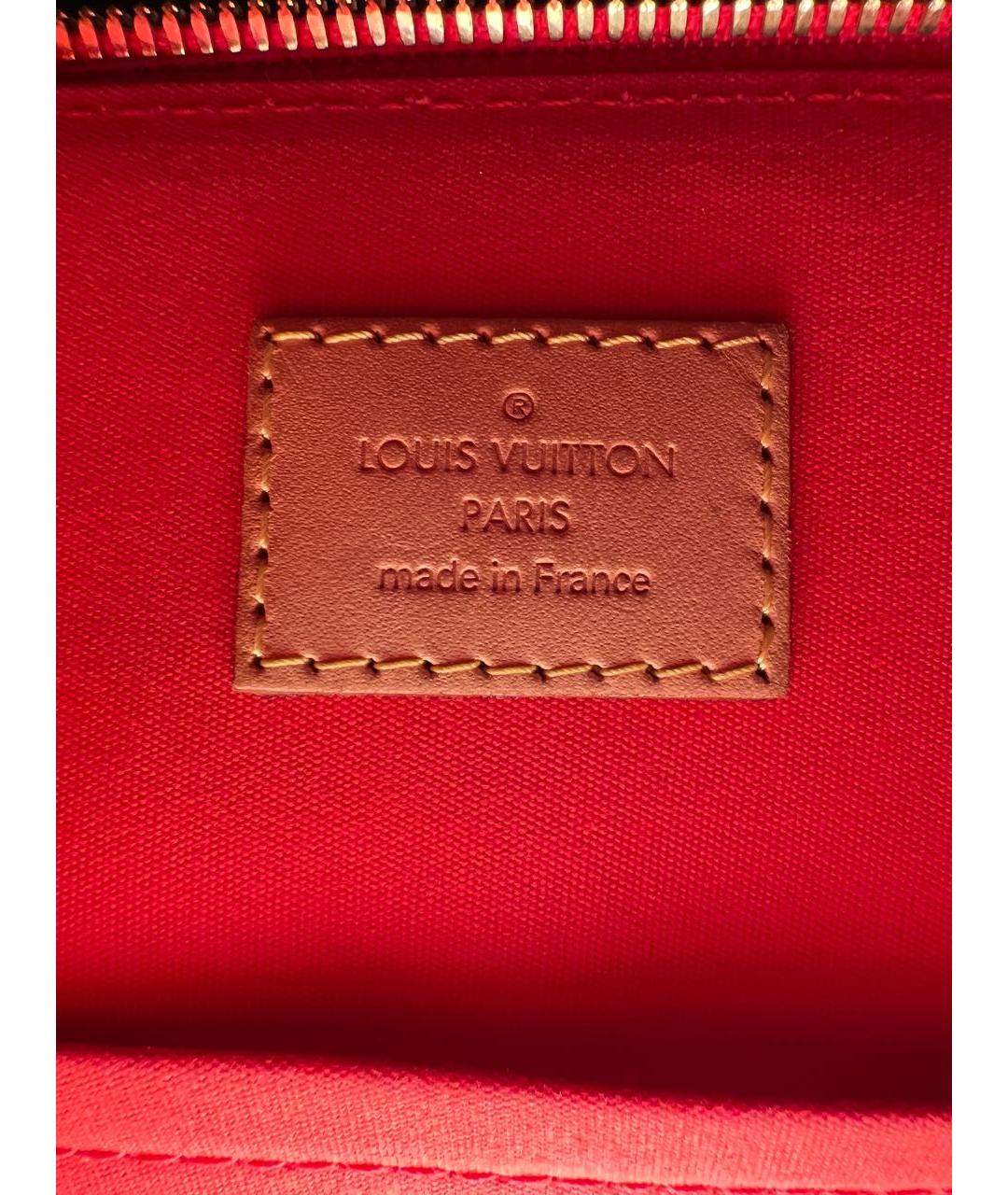 LOUIS VUITTON PRE-OWNED Красная сумка с короткими ручками из лакированной кожи, фото 8